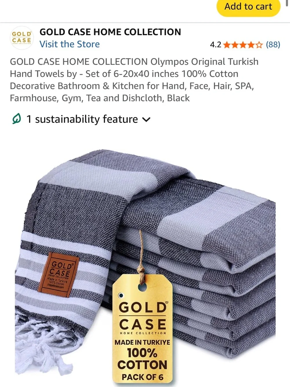 Striped Turkish Peshtemal towels s/6 hand and s/6 bath sized.